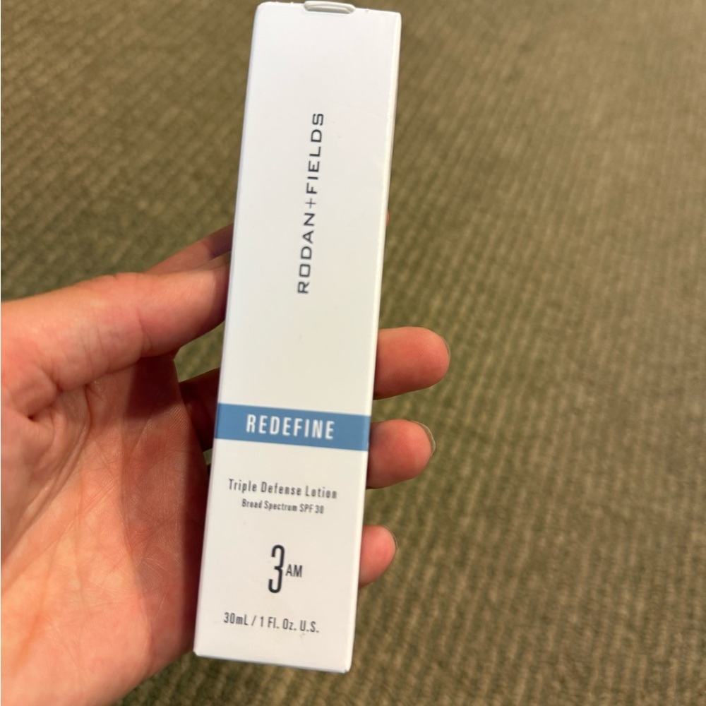Rodan + Fields REDEFINE Triple Defense Lotion SPF 30 - White and Blue